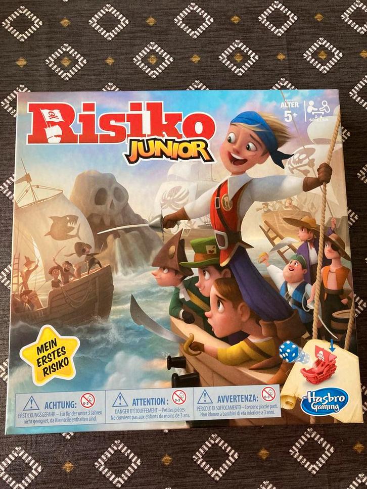 Risk junior (duitstalige versie), Hobby en Vrije tijd, Gezelschapsspellen | Bordspellen, Zo goed als nieuw, Een of twee spelers