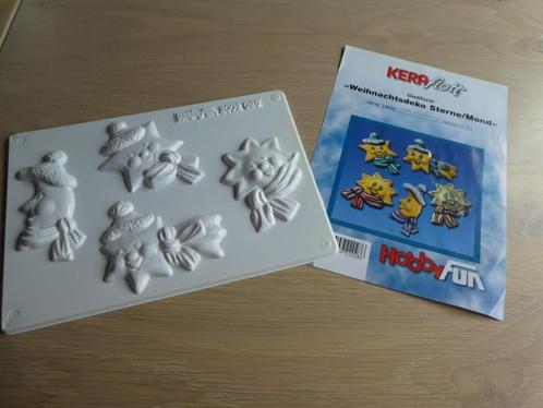 Hobby Fun: gietvorm kleivorm kerstnachten maan en sterren, Hobby en Vrije tijd, Knutselen, Gebruikt, Materiaal, Ophalen of Verzenden