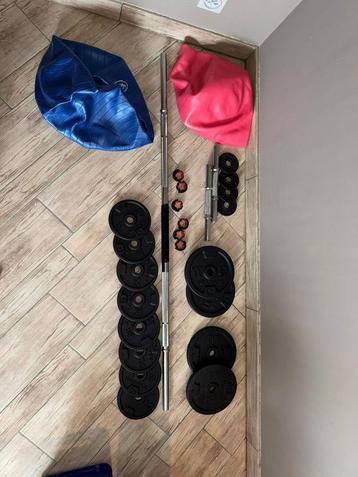 Halterset, Sport en Fitness, Ophalen, Zo goed als nieuw, Halterset