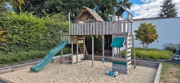 speeltoren Wickey smart ranger + zandbak 42m², Kinderen en Baby's, Speelgoed | Buiten | Speeltoestellen, Zo goed als nieuw, Zandbak