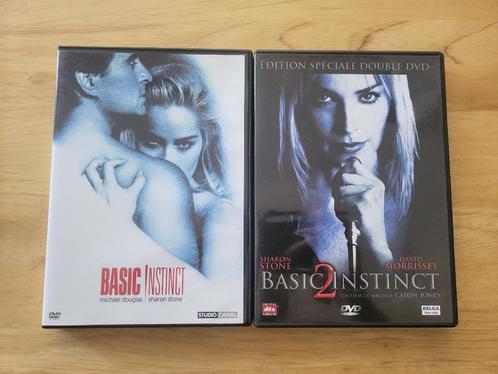Lot DVD intégrale Basic Instinct (2 films), Cd's en Dvd's, Dvd's | Thrillers en Misdaad, Zo goed als nieuw, Detective en Krimi