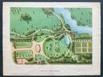 Plan van een aangelegde tuin - Tuinbouwillustratie uit 1886, Ophalen of Verzenden