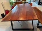 Boomstam Massieve houten tafel, Huis en Inrichting, Tafels | Eettafels, Ophalen, Massief hout, Zo goed als nieuw, Vijf personen of meer