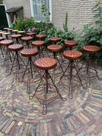 14 tabourets de bar industriels avec siège en cuir, Neuf, Cuir, 60 à 90 cm, 5 tabourets ou plus