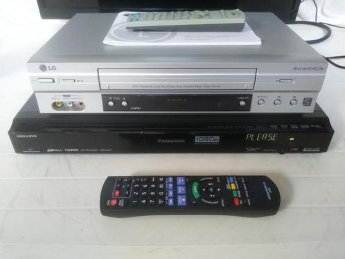 Kopieer duo Panasonic DVD/HDD recorder HDMI+ LG VHS video re, Audio, Tv en Foto, Videospelers, Zo goed als nieuw, VHS-speler of -recorder