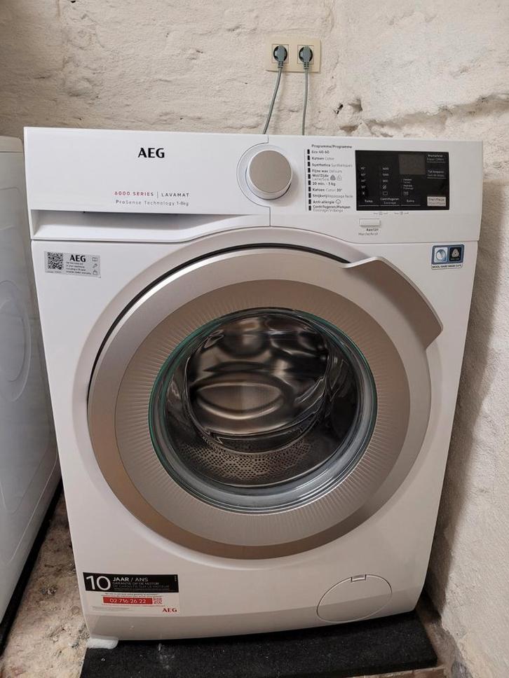 AEG Wasmachine 8kg Prosense 6000 (Energie A) in topstaat!, Elektronische apparatuur, Wasmachines, Zo goed als nieuw, Voorlader