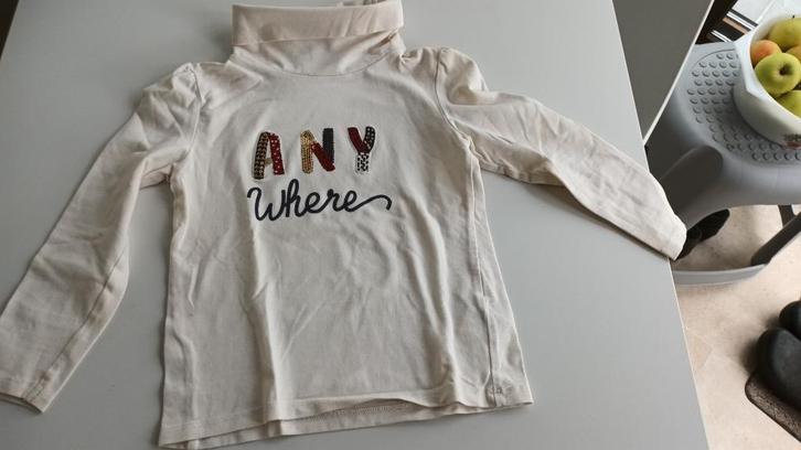 T-shirt - rolkraag - Maat 98, Kinderen en Baby's, Kinderkleding | Maat 98, Zo goed als nieuw, Meisje, Shirt of Longsleeve, Ophalen of Verzenden