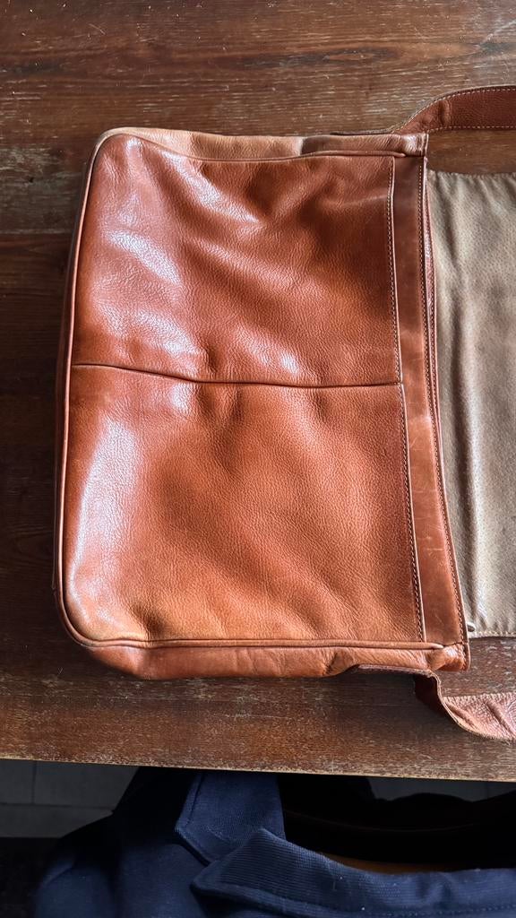 Laptoptas leder vintage te koop Dell Ga schoudertas, Enlèvement, Utilisé, Sac à bandoulière