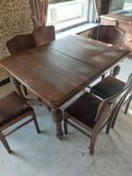 Antieke tafel met 6stoelen, Antiek en Kunst, Antiek | Meubels | Tafels, Ophalen
