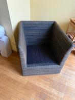 zetel, Huis en Inrichting, Ophalen, Gevlochten donker riet, Gebruikt, Eenpersoons