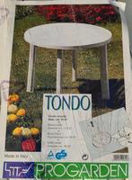 PROGARDEN ronde tuintafel in wit PVC, diameter 90cm, nieuw, Nieuw, Kunststof, Rond, Ophalen