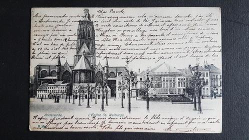 Oudenaarde Audenarde L'Eglise St. Walburge, Verzamelen, Postkaarten | België, Gelopen, Oost-Vlaanderen, Voor 1920, Ophalen of Verzenden