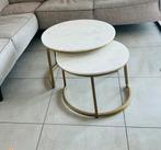 Salontafel wit marmer goud, Huis en Inrichting, Ophalen, Zo goed als nieuw