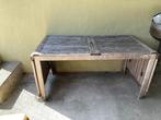 tuintafel, Tuin en Terras, Tuintafels, Ophalen, Gebruikt, Rechthoekig, Hout