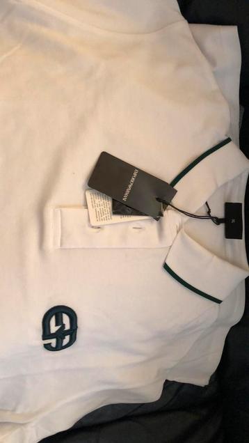 Emporio Armani polo shirt XL, wit, katoen, nieuw beschikbaar voor biedingen