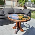 Stijlvol tuin / terras of balkontafeltjes, Ophalen, Gebruikt, Rond, Hout