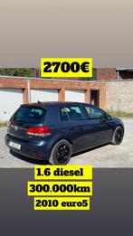 Golf 6 1.6 tdi 2010 euro5 300000km, Auto's, Voorwielaandrijving, Euro 5, Stof, Zwart