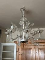 Glazen kroonluchter, Huis en Inrichting, Lampen | Kroonluchters, Ophalen, Gebruikt, Glas