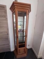 Eiken vitrinekast met verlichting., Huis en Inrichting, Kasten | Vitrinekasten, Ophalen, Met plank(en), Gebruikt, Eikenhout