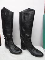 Zwart lederen knielaarzen, maat 36, Kleding | Dames, Ophalen, Hoge laarzen, Zwart, Zo goed als nieuw