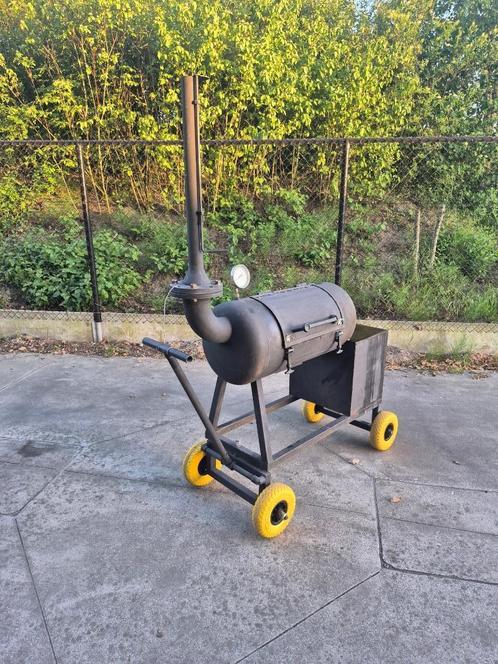 Oklahoma smoker, Tuin en Terras, Houtskoolbarbecues, Gebruikt, Ophalen