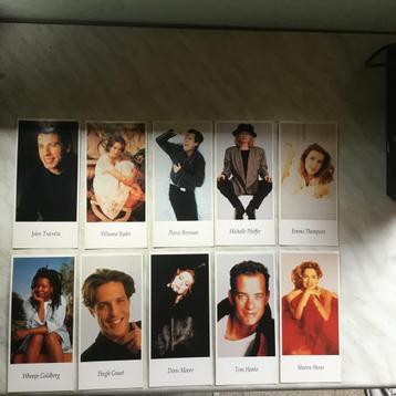 Set van 10 kaarten van filmsterren (jong) beschikbaar voor biedingen