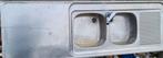 Grote Inox dubbele spoelbak, Ophalen, Gebruikt