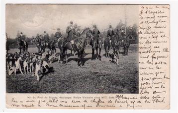  Carte postale Chasse à courre Equipage Rallye Vielsalm 1910