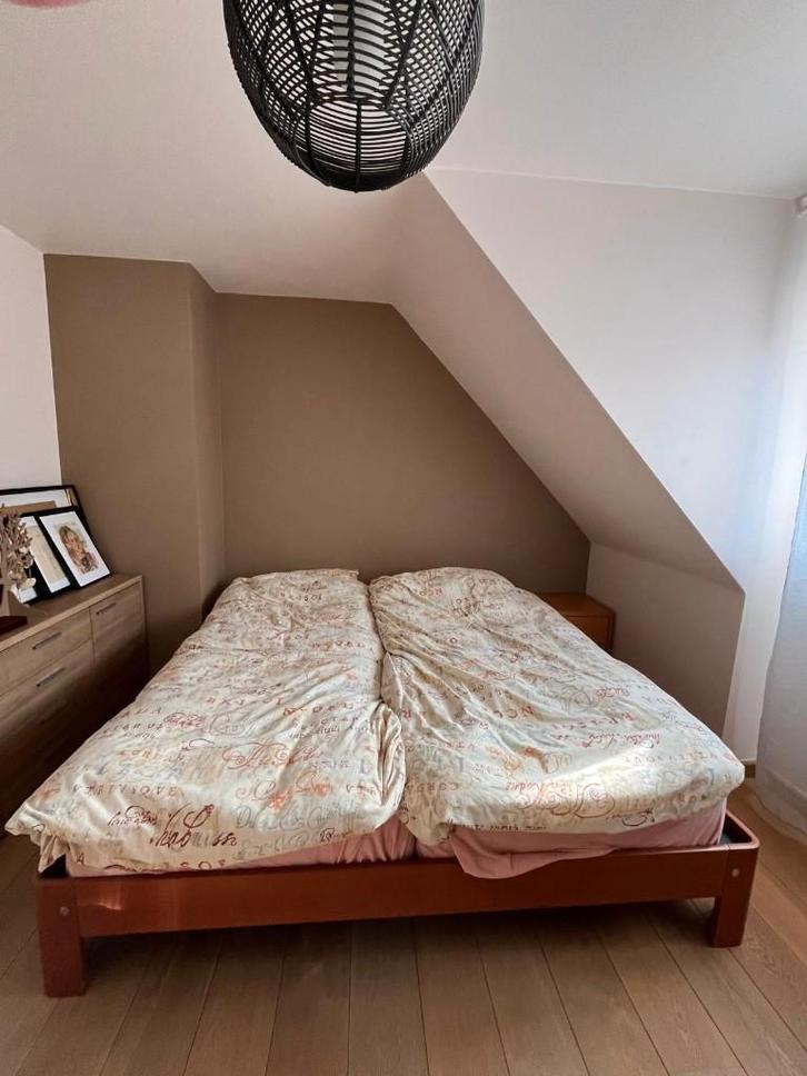 Auping Bed, Maison & Meubles, Chambre à coucher | Lits, Utilisé, Deux personnes, 180 cm, 210 cm, Bois, Brun, Réglable, Enlèvement