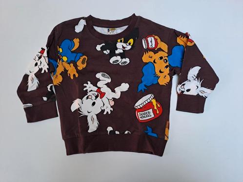 Mt 98 Auberginekleurige sweater met Bamse beertje, Kinderen en Baby's, Kinderkleding | Maat 98, Zo goed als nieuw, Jongen, Trui of Vest