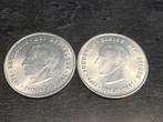 Belgique lot 2 x 259 Francs 1976 argent, Timbres & Monnaies, Argent, Enlèvement ou Envoi