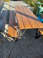 Eiken picknicktafel, Tuin en Terras, Ophalen, Zo goed als nieuw
