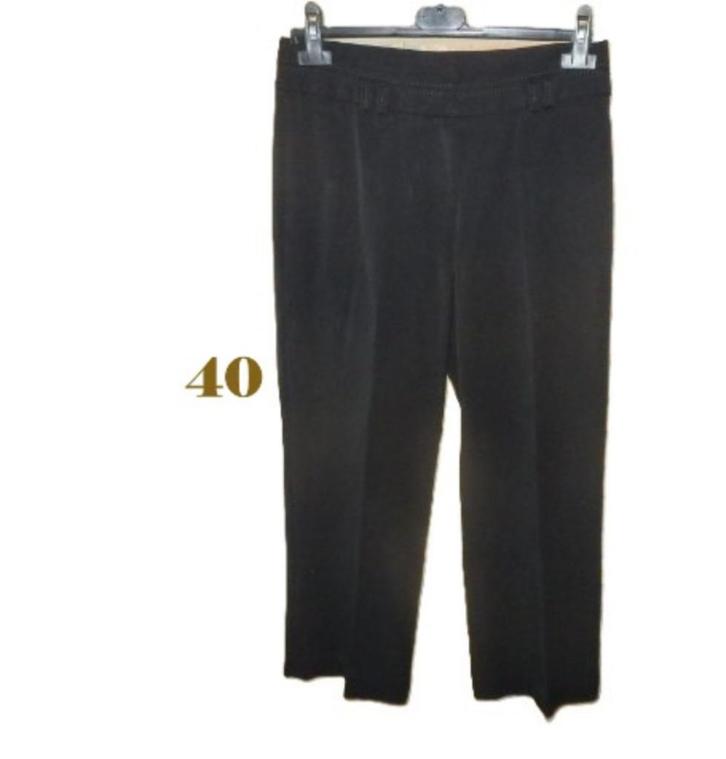 (31) -pantalon femme t.40 noir - yessica -, Kleding | Dames, Broeken en Pantalons, Zo goed als nieuw, Maat 38/40 (M), Zwart, Lang