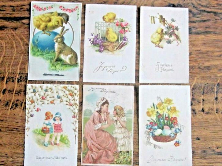 6 cartes postales CP Joyeuses Pâques Belgique 1910 timbres, Collections, Cartes postales | Belgique, Enlèvement ou Envoi