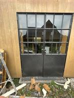 Dubbele stalen deur 210x155, Ophalen, Gebruikt, Glas
