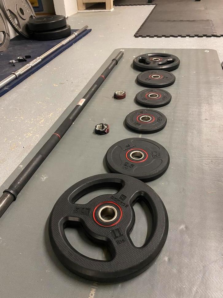 Halterset 20kg CORENGTH, Sport en Fitness, Fitnessmaterialen, Zo goed als nieuw, Halterset, Armen, Benen, Borst, Buik, Rug, Ophalen