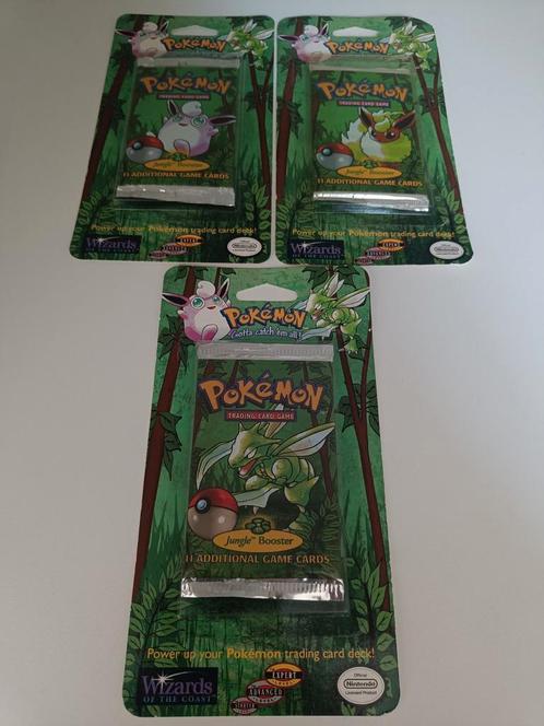 Pokémon jungle blister art set WOTC, Hobby en Vrije tijd, Verzamelkaartspellen | Overige, Zo goed als nieuw, Booster, Foil, Ophalen of Verzenden