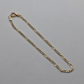 Gouden Armband 14k 585 Figaro Schakel 20cm beschikbaar voor biedingen