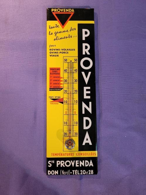 Ancien thermomètre publicitaire PROVENDA, Collections, Marques & Objets publicitaires, Comme neuf, Panneau publicitaire, Enlèvement ou Envoi