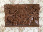 Vintage Indonesisch Bali Kunst Houtsnijwerk, Ophalen of Verzenden