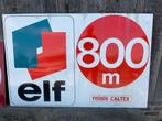 ELF emaille reclamebord, Ophalen, Gebruikt, Reclamebord