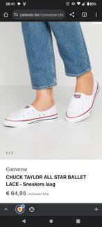 Converse ballet lace slip on sneakers chuck Taylor wit 38.5, Comme neuf, Sneakers et Baskets, Envoi, Blanc
