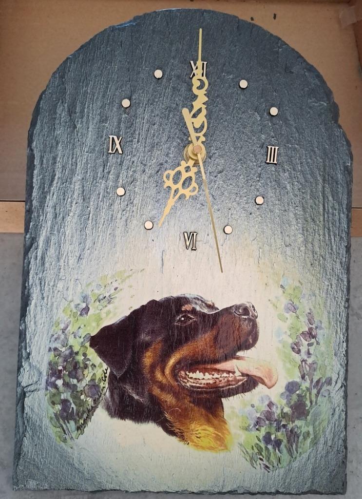 horloge sur ardoise, Enlèvement ou Envoi, Horloge murale