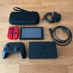 Nintendo Switch complete rode Joy-Con + Pro-controller, Ophalen of Verzenden, Gebruikt, Met 1 controller, Switch Original