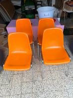 Lot de 4 chaises vintage orange, Maison & Meubles, Utilisé, Métal