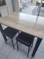 Keukentafel met 4 krukken, Huis en Inrichting, Gebruikt, 100 tot 150 cm, Modern, Vier personen