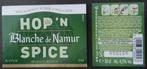 Etiquette de bière Blanche de Namur brasserie du Bocq (7w7), Collections, Utilisé, Enlèvement ou Envoi