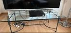 A donner table basse en verre - fer forgé dimension 120 x 60, Enlèvement, Comme neuf, Verre