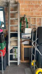 Aluminium ladder uitschuifbaar  9 treden  drie delig, Ophalen, Zo goed als nieuw