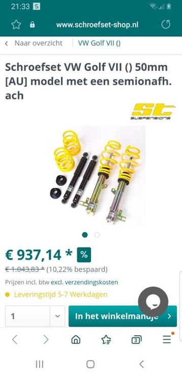 Schroefset VW Golf 7 1ste generatie AU beschikbaar voor biedingen
